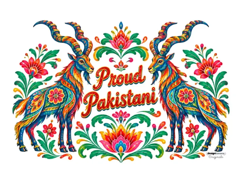 Proud Pakistani – Markhor Truck Art Hoodie, design view