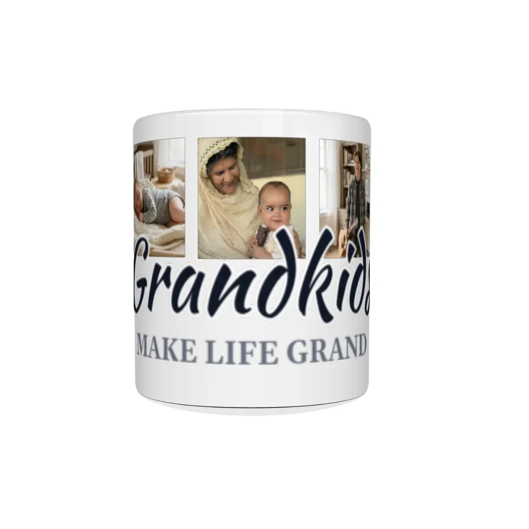 Grandkids Make Life Grand - Multi Photo Mug, front view