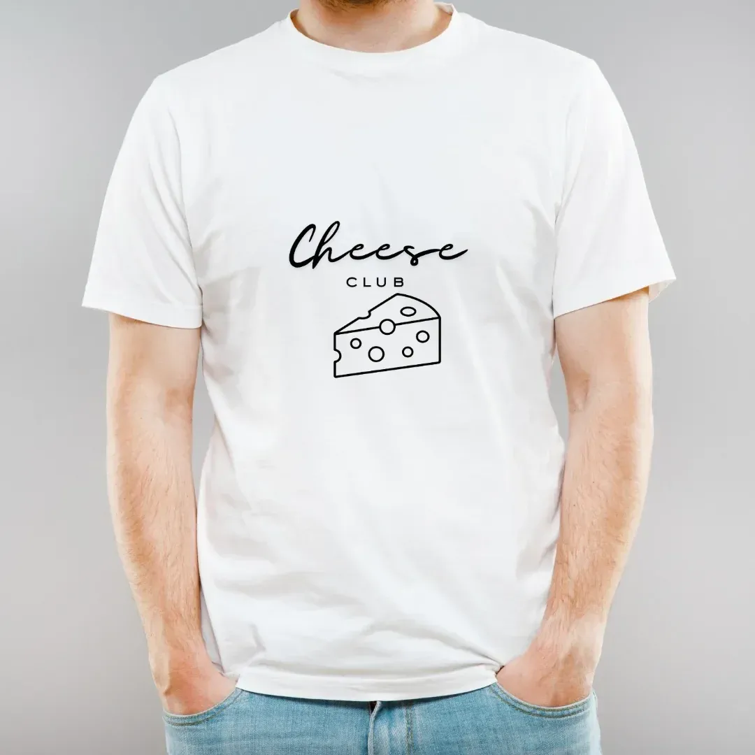 Cheese Club - Minimalist Trendy Tee, studio view