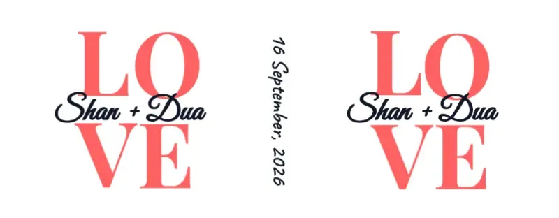 Custom Love Mug -  Names + Anniversary Date, design view