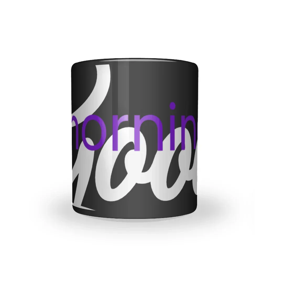 Good Morning Mug - Premium Black, front view