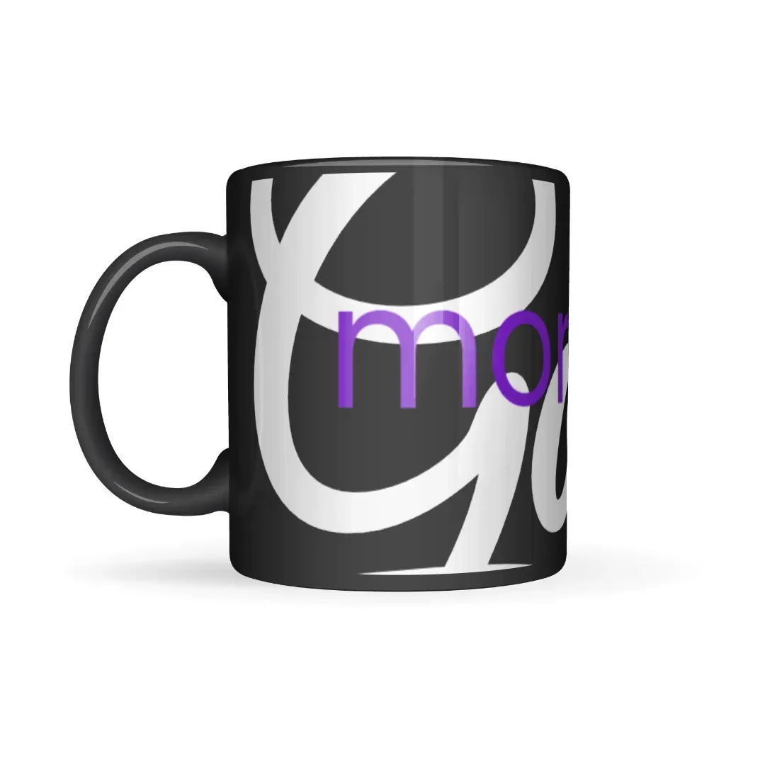 Good Morning Mug - Premium Black, on a mug