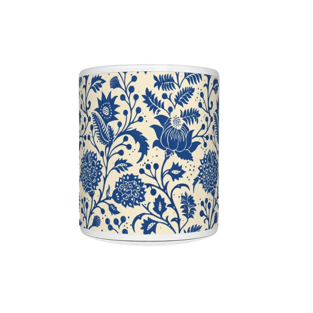 Vintage Blue Botanical, front view